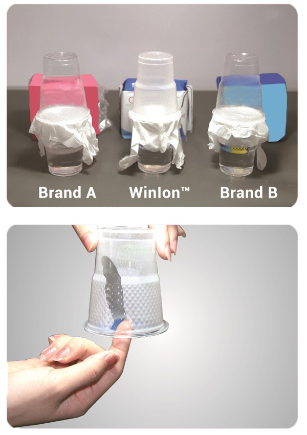 Exposing The Air Permeability Of The Underlying Layers Of Sanitary Napkins