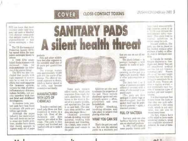 Sanitary Pads - A silent health threat